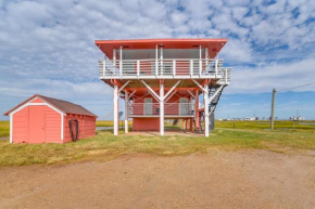 Walk to Beach Water-View Freeport Home!